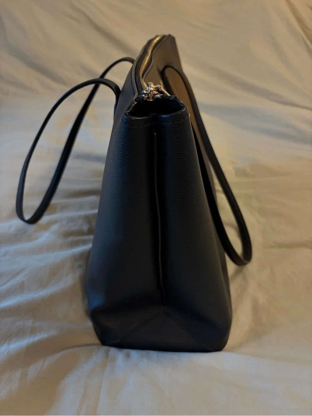 Kate Spade All Day black leather zip tote work bag, similar to Gwen and Dana bag